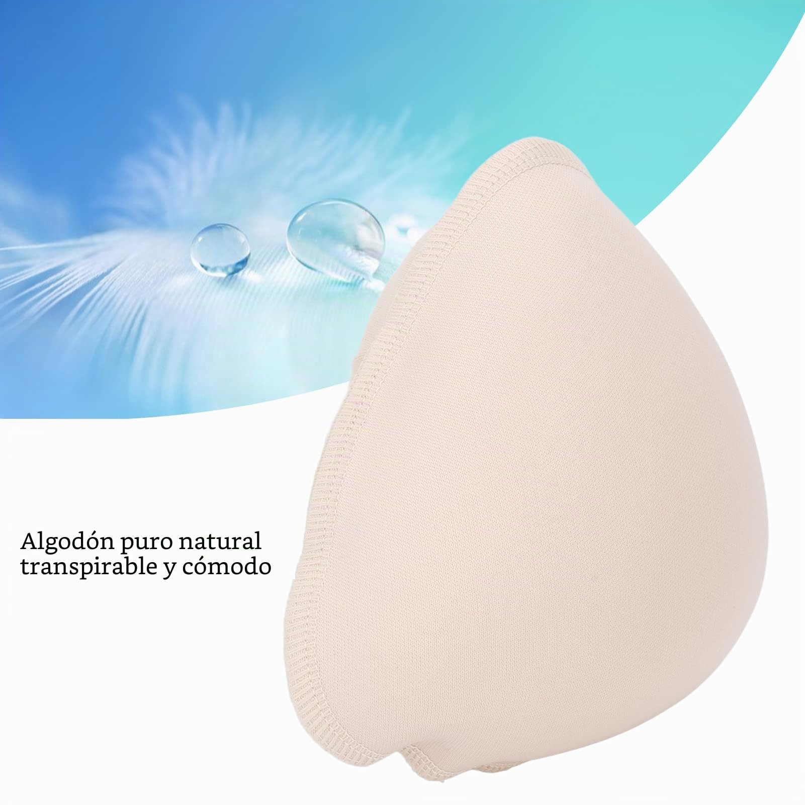 AMONIDA Formas de espuma, relleno de esponja transpirable para aliviar la presión para el cáncer, para cirugía femenina para mastectomía, mujeres (L)