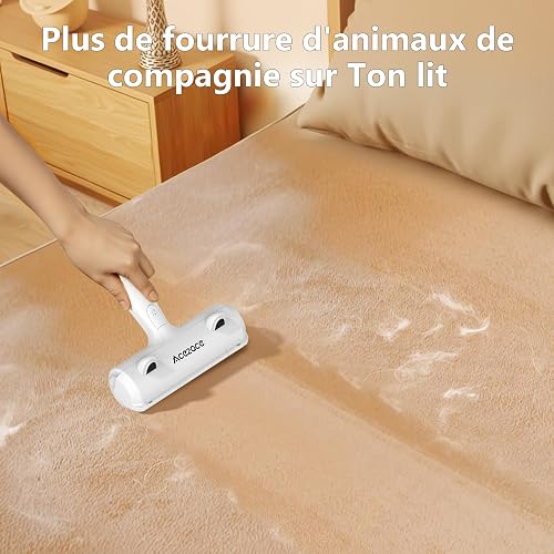 ACE2ACE Brosse Anti Poils Animaux pour Chat Chien, Rouleau Ramasse et Attrape Poils, Réutilisable pour Canapé, Arbre à Chat, Voiture, Lit, Tapis, Panier - 4