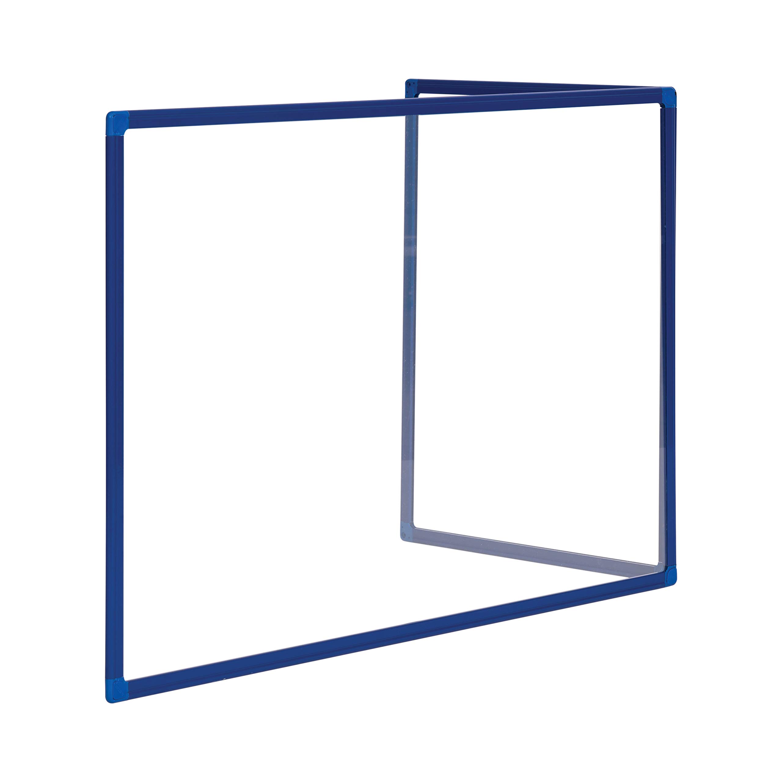 Bi-Office Protective Screen Aluminium, Tempered Glass 1,200 (W) X 900 (H) Mm Freestanding Duo L Shaped Pack Of 2