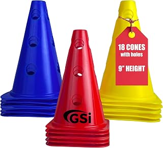 Hurdle Training Cones | Multi Pack Sets | Dual Purpose Agility Cones with Holes | Ideal for Soccer, Kids, Dog, and Sports Training