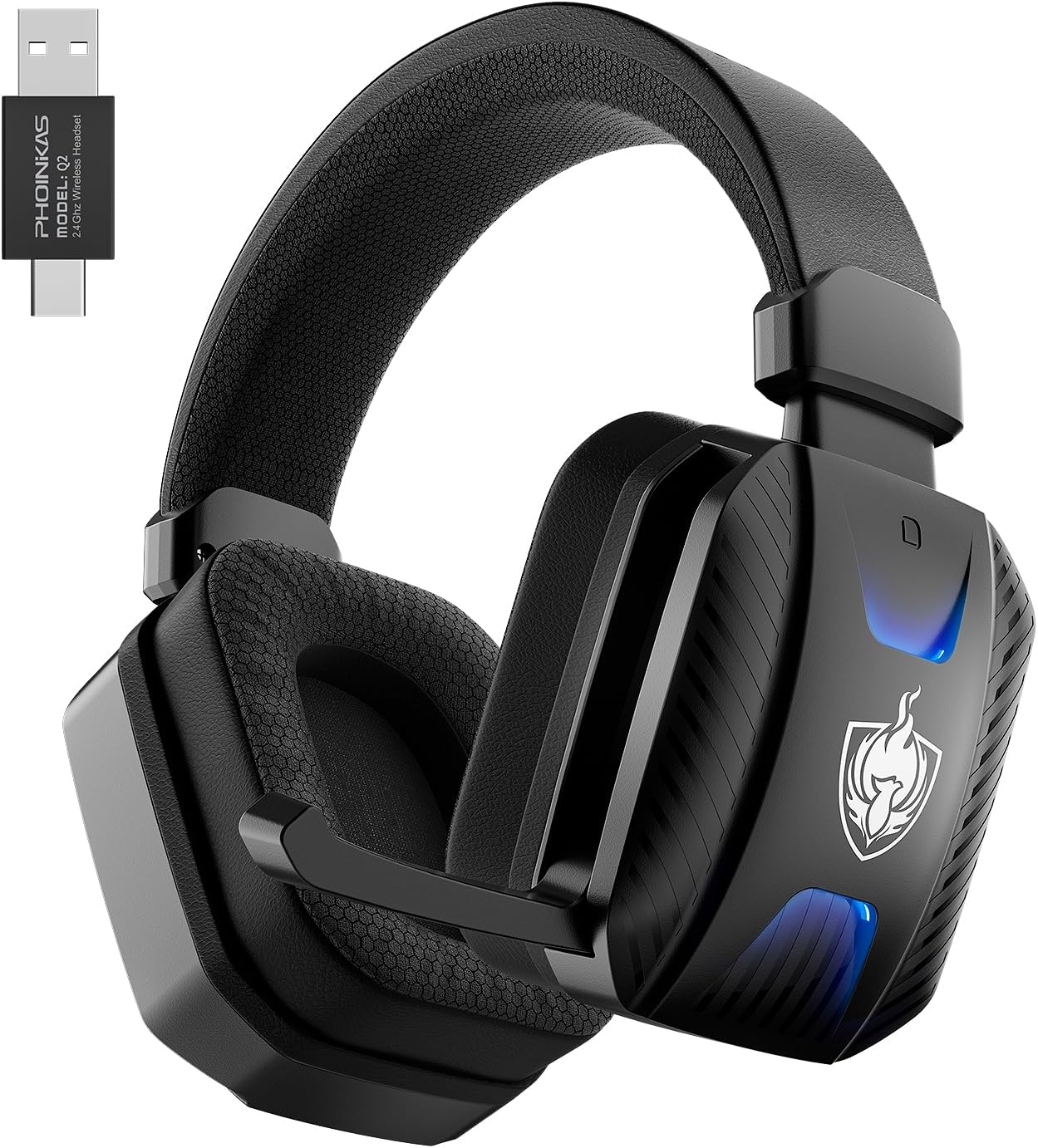 2.4GHz Wireless Gaming Headset for PS5, PS4, PC, Bluetooth 5.3 Gaming Headphones with Noise Canceling Mic, 7.1 Stereo Sound, 30+Hr Battery Gamer Headsets for Switch, Laptop, Mobile, Mac -Black 2.4GHz Wireless Gaming Headset for PS5, PS4, PC, Bluetooth 5.3 Gaming Headphones with Noise Canceling Mic, 7.1 Stereo Sound, 30+Hr Battery Gamer Headsets for Switch, Laptop, Mobile, Mac -Black