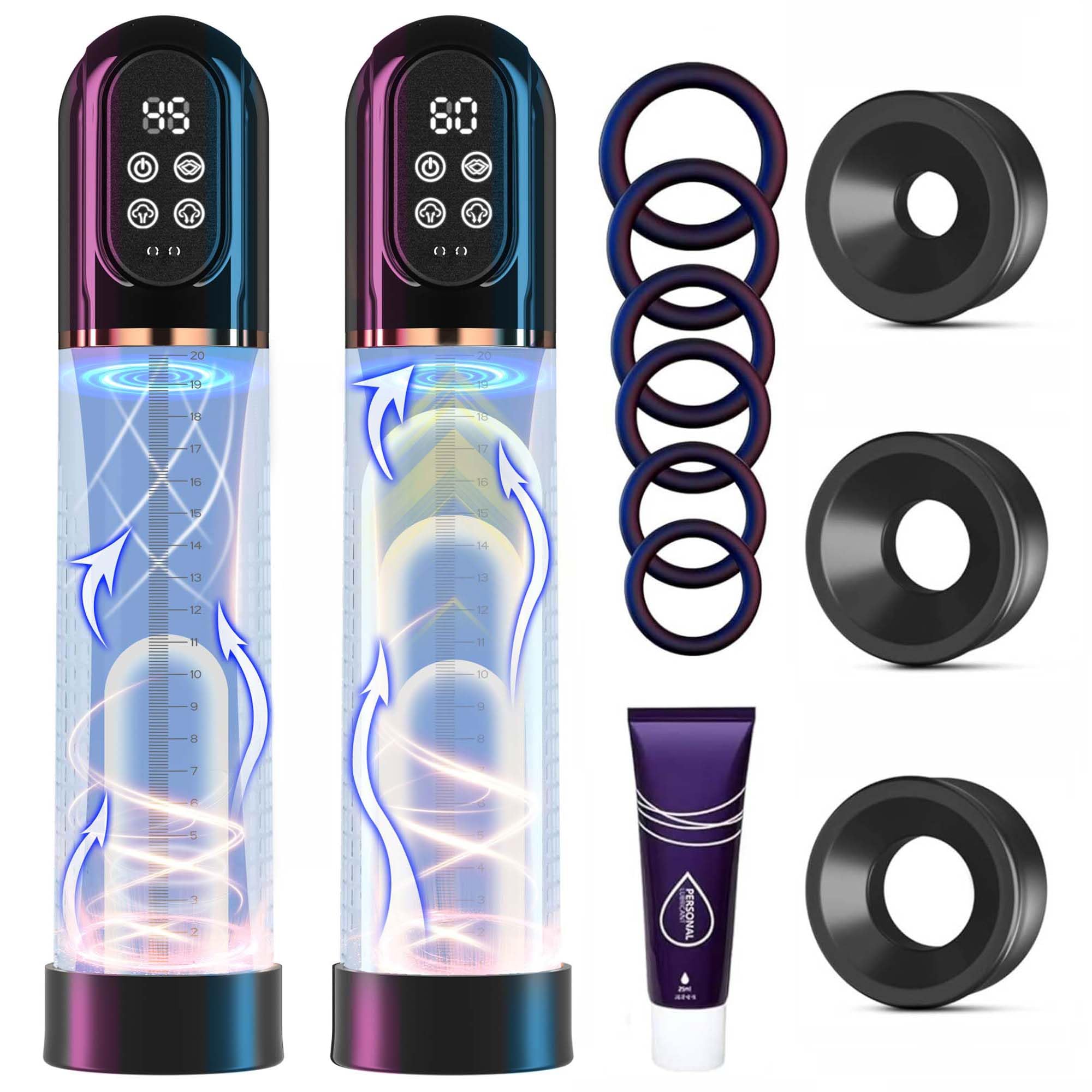 HIVEFUN Penis Pump Electric Penisp Pump Enlargement Male Masturbator Black