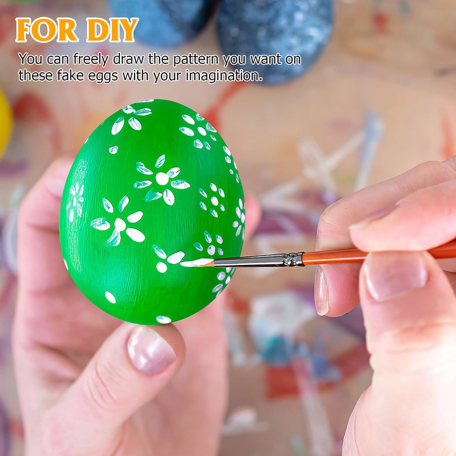 Toyvian Wooden Eggs for Crafts 6 Pcs Blank Wood Eggs for Decorating Painting with Smooth Surface Ideal for Easter Ornaments and Diy Art Projects