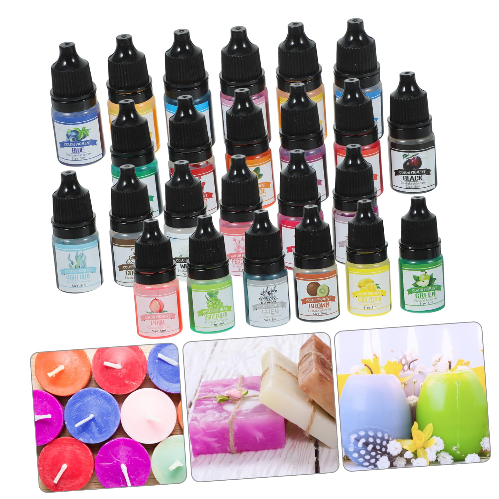 Pigmentos De Difusión De Resina Epoxi y Colorantes Caseros Para Velas Perfumadas 24 Colores Set Creativo Diy Para Artesanía Manualidades Uso