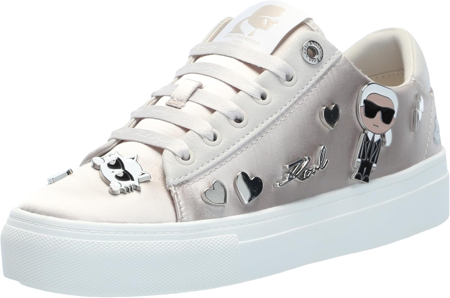 Karl Lagerfeld Womens Cate Pins Lace Up Sneaker