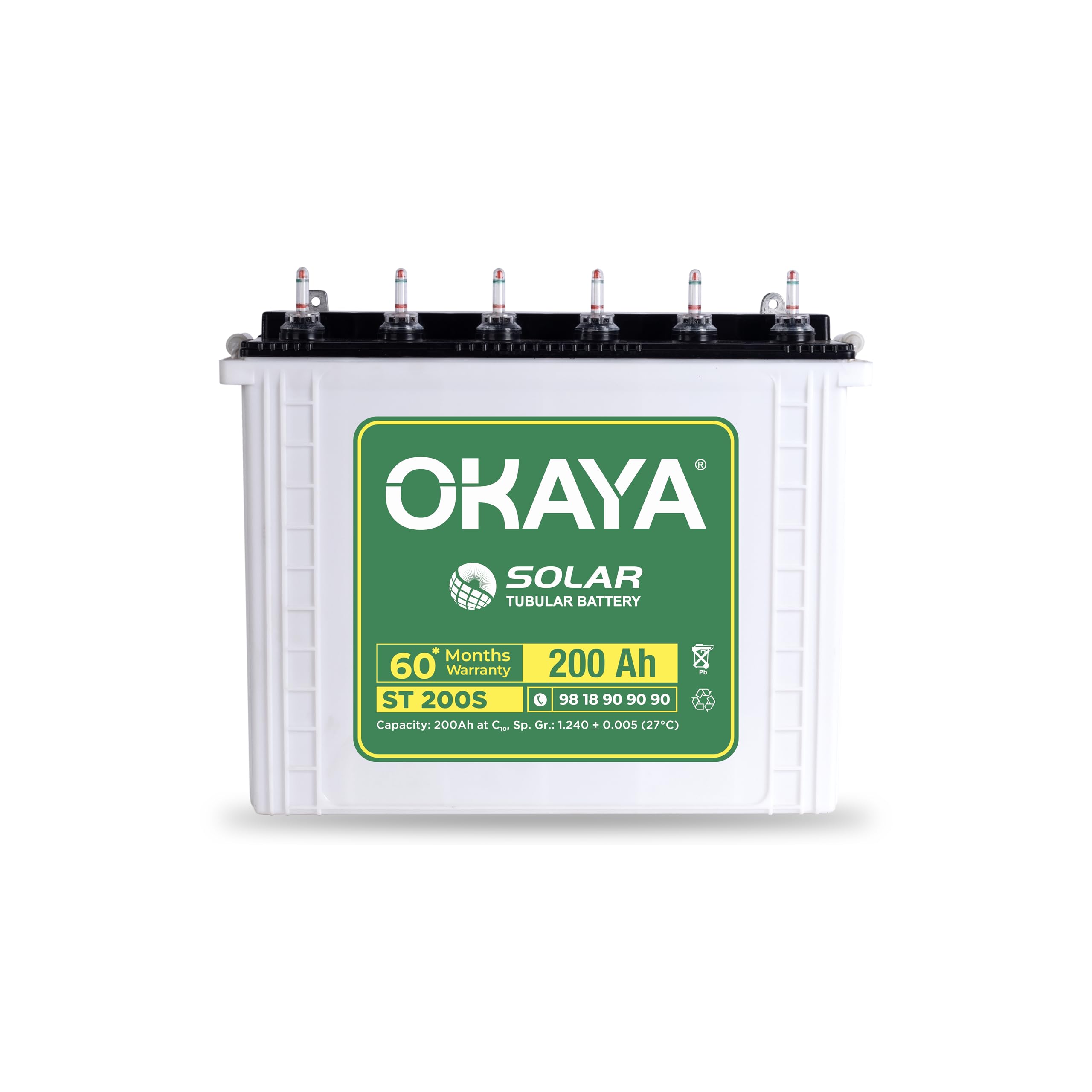 Okaya Solar ST 200S, 200Ah Tubular Solar Battery for Home, Office & Shop with 60 Months Warranty-image-44