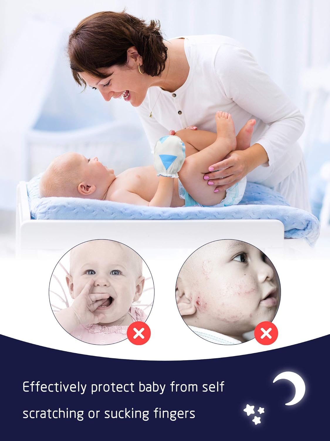 15 Pairs Baby Mittens Newborn Baby Unisex Gloves No Scratch Mittens for 0-6 Months Baby Boys Girls: Baby