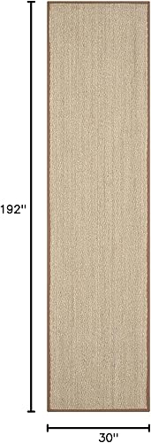 Miniatura 166 de Safavieh Colección de fibra natural NF115P - Alfombra (fibra natural), color gris, Fibras naturales beige, (Natural/Beige),Natural/Negro,Natural