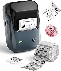 Impressora de etiquetas térmicas portátil NIIMBOT B1, máquina de etiquetagem com fita, etiquetadora Bluetooth de com identificação automática, máquina de etiquetagem para escritório, casa, empresa