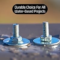 Vista 5 de Bolt Dropper - Paquete de 100 arandelas planas de acero inoxidable a granel – Arandelas de metal para pernos – 1/4 de pulgada de diámetro