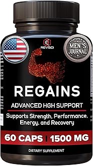 HGH Supplements for Men & Women - Regains Natural Anabolic Muscle Growth Building & Human Growth Hormone for Men, Muscle Builder for Men, Muscle Recovery Post Workout Supplement, 60 Protein Pills