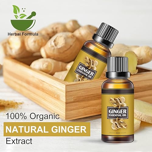 Miniatura 6 de Aceite de jengibre para drenaje del vientre, adelgazante para el abdomen, quemador de grasa orgánica, aceite esencial de masaje para promover la