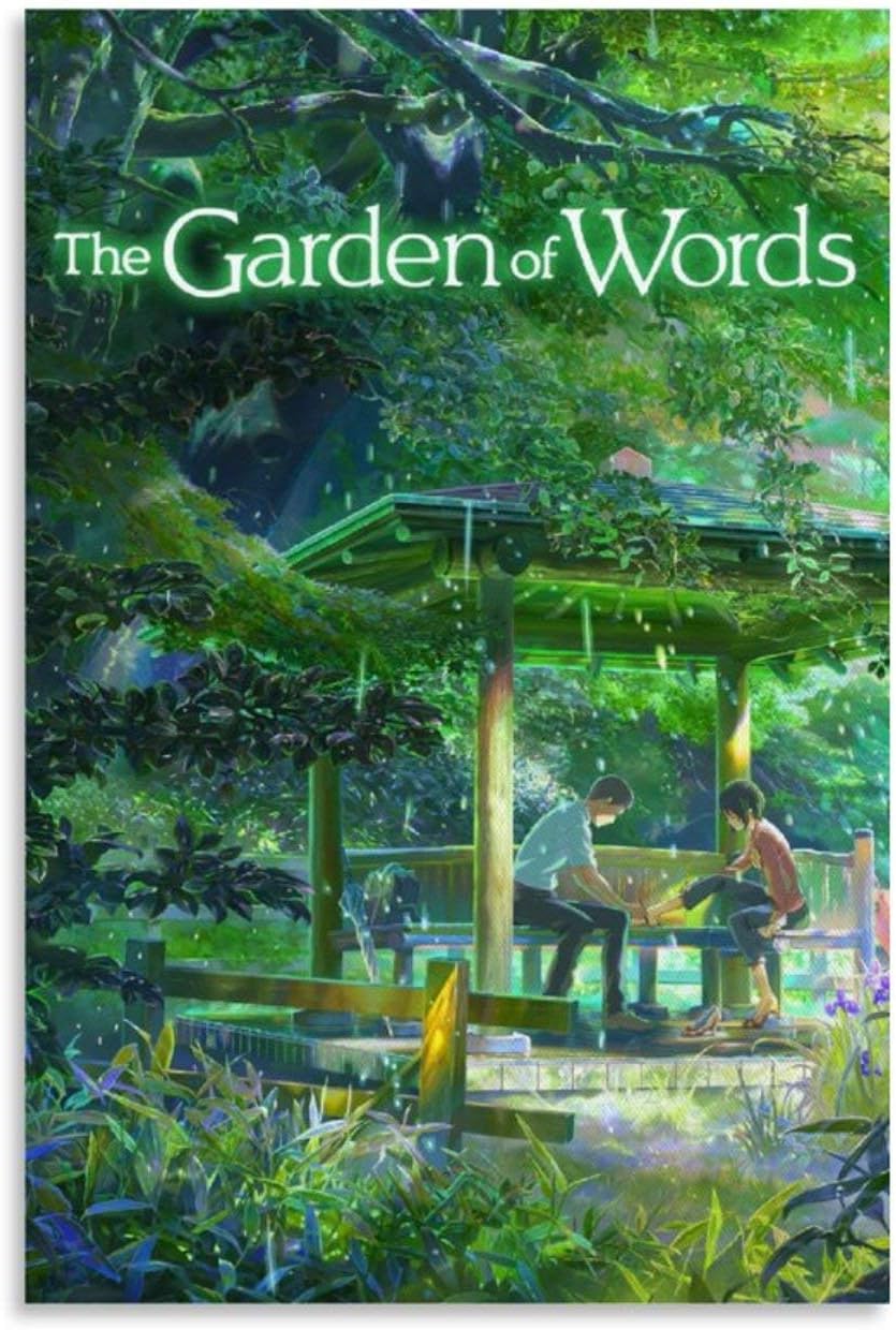 DSGDS 5 The Garden of Words poster Canvas wall art Japanese anime Posters For Bedroom walls home aesthetic 12x18inch(30x45cm)