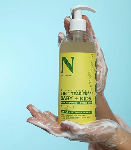 Miniatura 7 de Dr. Natural Jabón para niños 3 en 1 sin lágrimas Baby Plus - Jabón y champú de pies a cabeza - Gel de baño hidratante para piel sensible - Cítricos