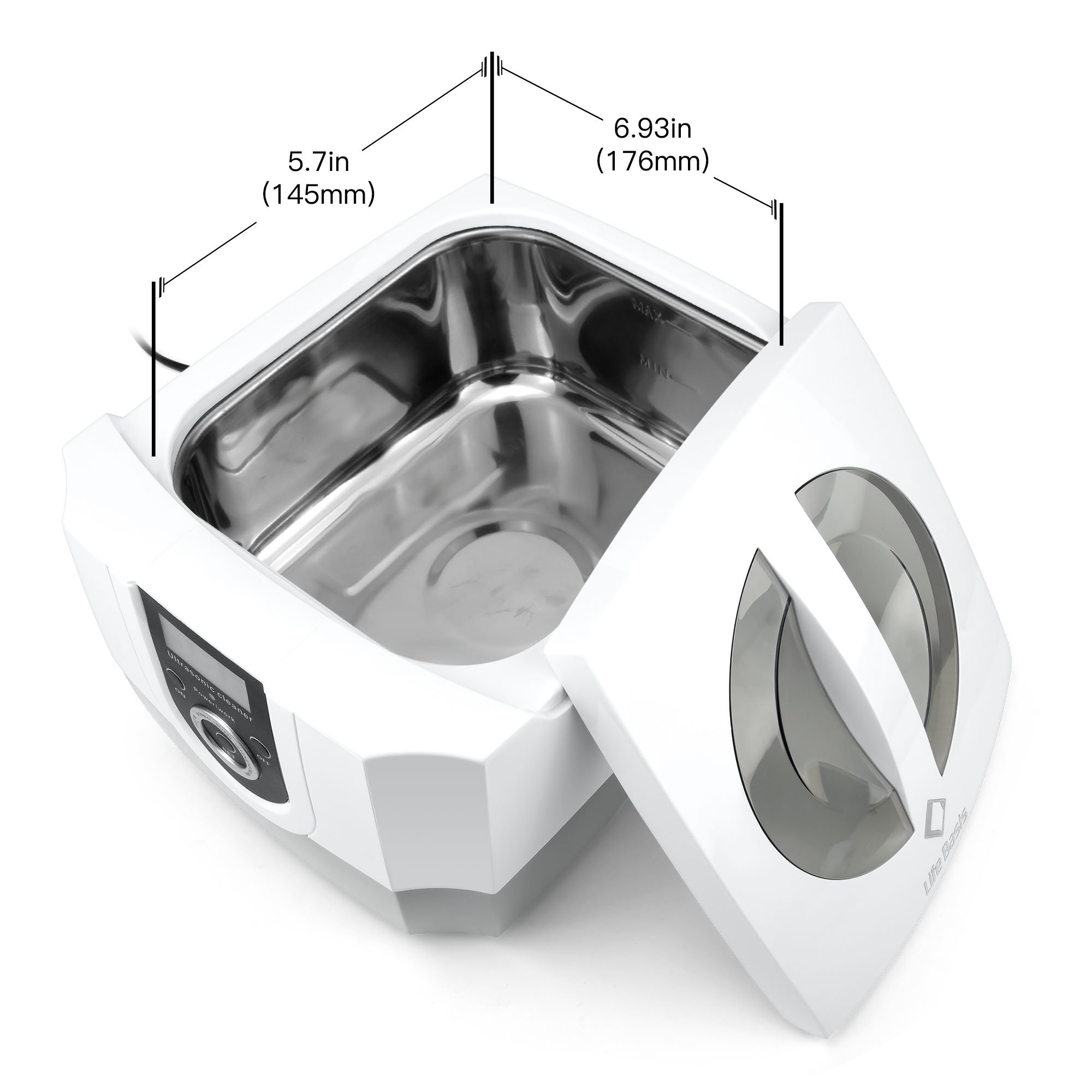 LifeBasis Ultrasonic Cleaner 1400ML 70W 42000Hz Profesjonalny Ultrasonic Cleaner 5 ustawień czasu z wyświetlaczem LED Urządzenie do czyszczenia okularów dla sklepów optycznych, jubilerów