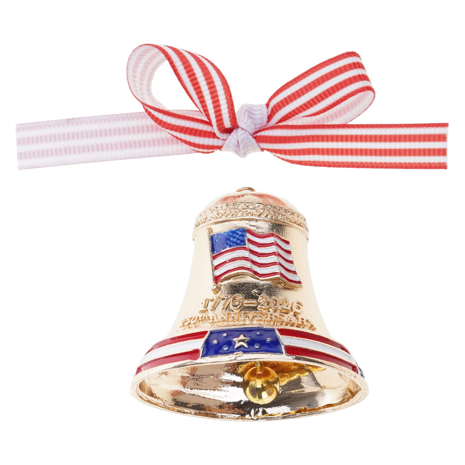 KAQNTUD Christmas Tree Decoration Metal Bells Hanging Decorations Bells 250th Anniversary Ornament for Mantle Shop Window Metal Christmas Bell Decoration