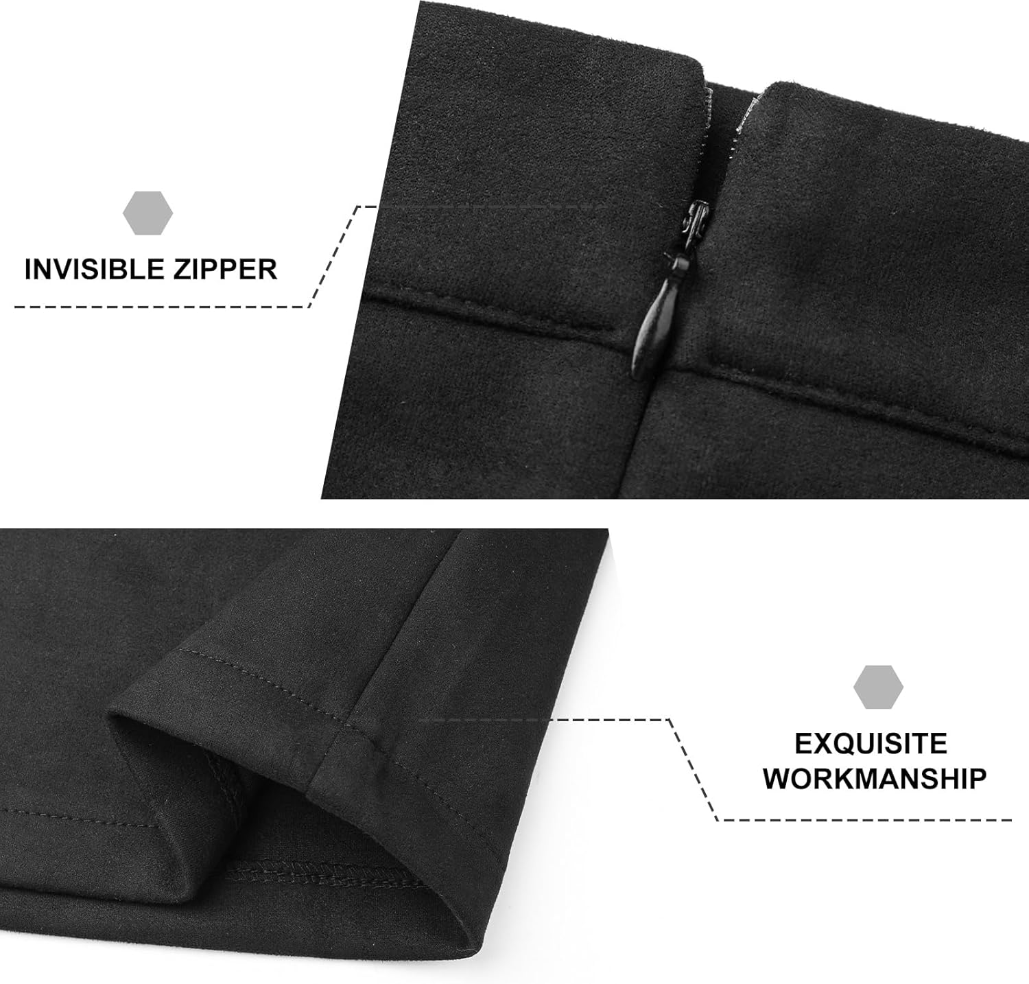 SEAFORM Women's Faux Suede Mini Skirt Fall Winter Bodycon Short Skirts High Waist Trendy Pencil Skirt for Women - Image 5