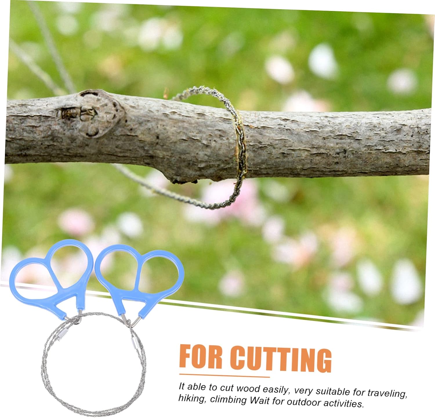 POPETPOP 6pcs Stainless Steel Wire Saws for Outdoor Survival Lightweight Emergency Tool for Camping Hiking and Gardening Trimming