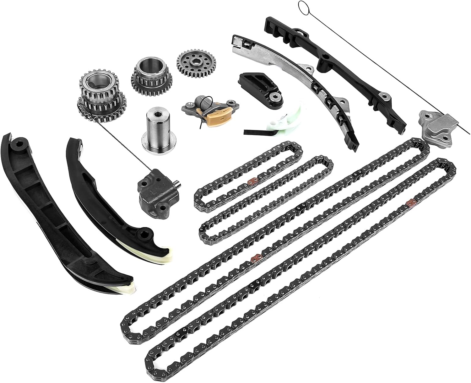 GELUOXI 3.6 Pentastar Engine Timing Chain Kit Replacement for 2011-2015 Chrysler 300 Dodge Charger Ram 1500 Jeep Grand Cherokee 3.6L V6 5184352AF 5184355AF 5047891AA