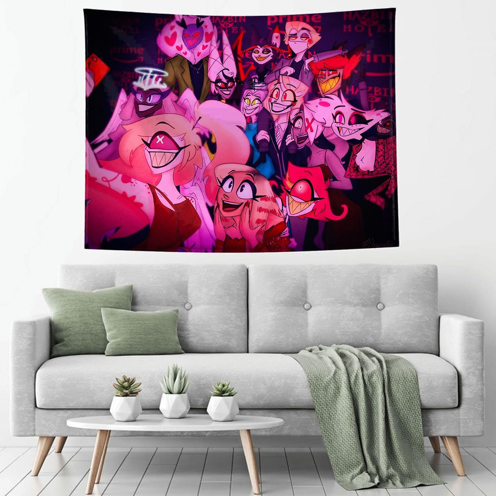 Arazzo da appendere alla parete per camera da letto, soggiorno, dormitorio, 152 x 130 cm, (catacolo satanico della morte