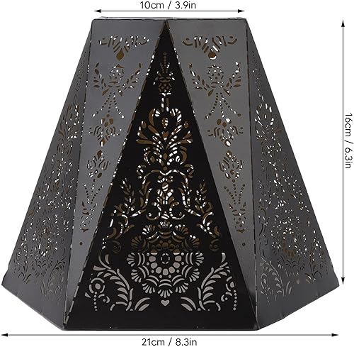 Miniatura 2 de Pantalla moderna escandinava E27 E26 hierro forjado hexagonal tallado lámpara cubierta dormitorio decoración de cabecera