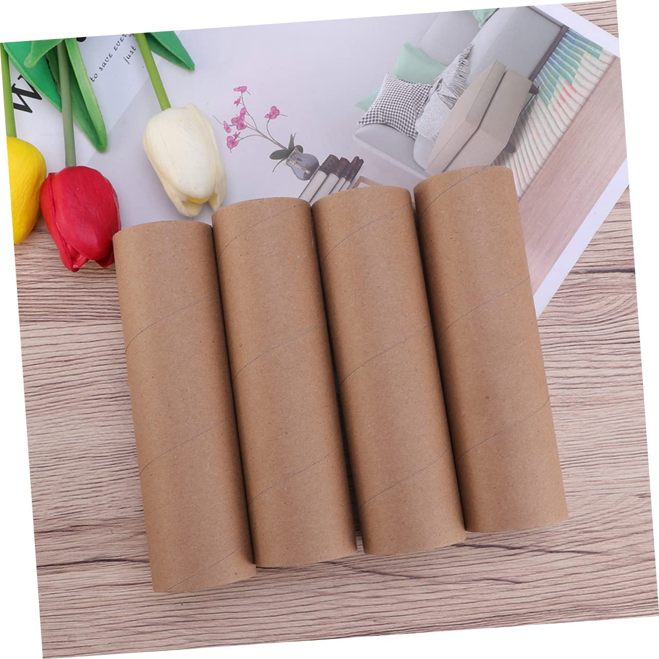STOBOK Lot de 30 Tubes en Carton Kraft pour Affiches, Protection Résistante Paroi de 2mm