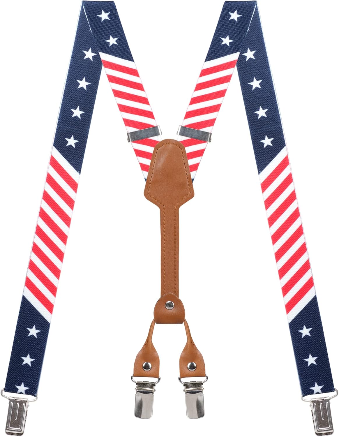 Women's Suspenders - 1" Width - Y Back 4 Clip Skinny Ladies Suspenders