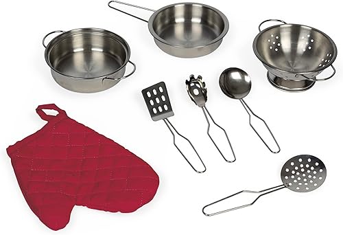 Miniatura 6 de Janod Twist Kitchen - Juego de cocina de madera expandible de doble cara con 8 accesorios, 34 pulgadas de alto, juego de simulación, edades de 3 a 6