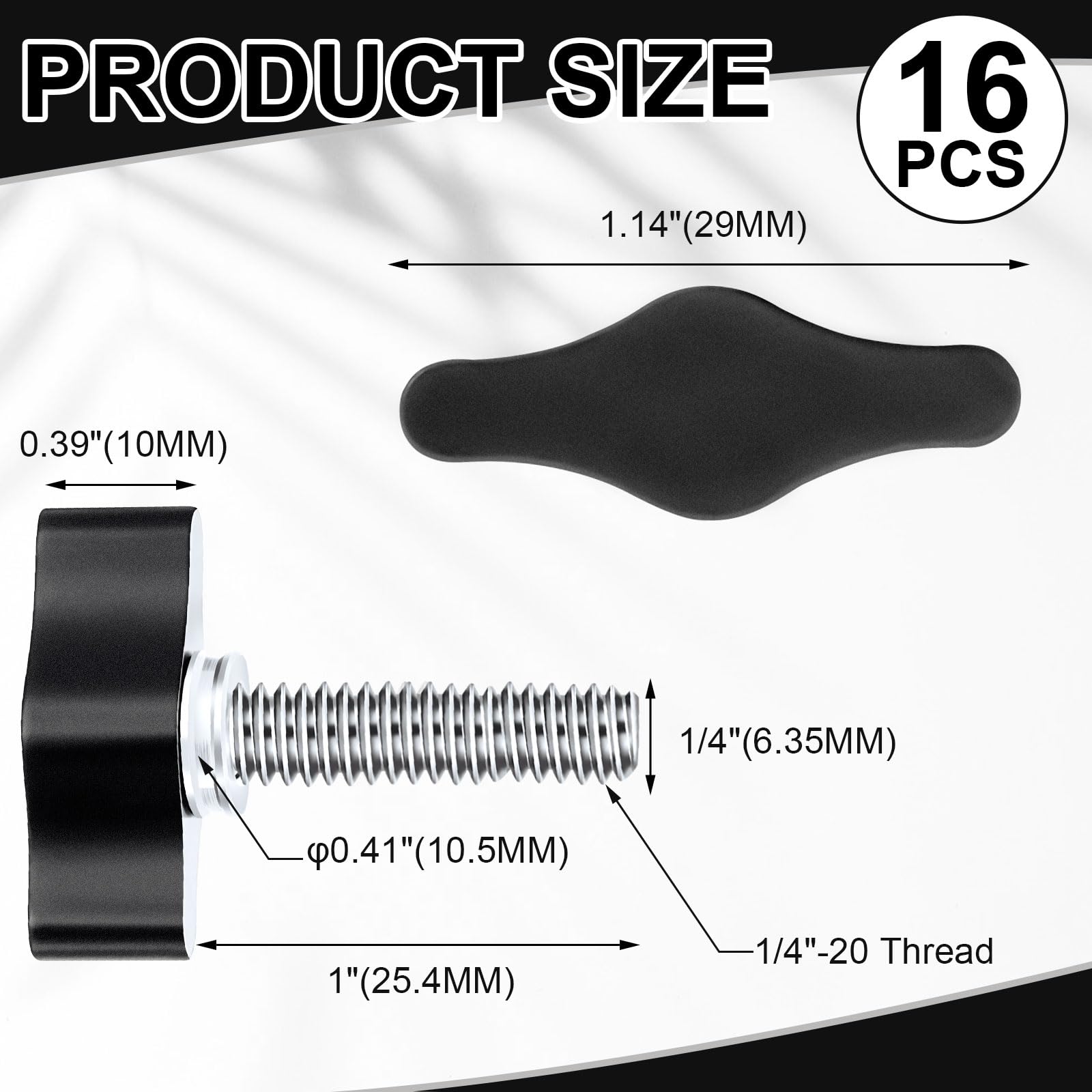 Tandefio 16 Pcs 1/4