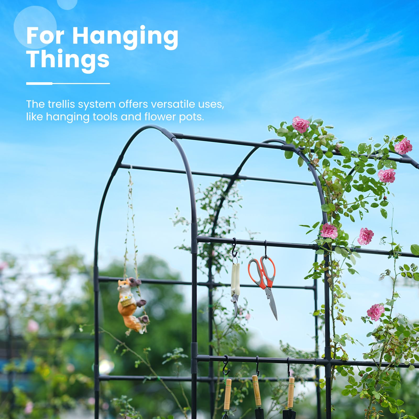 Amazon.com: KING BIRD Raised Garden Bed with Arched Trellis