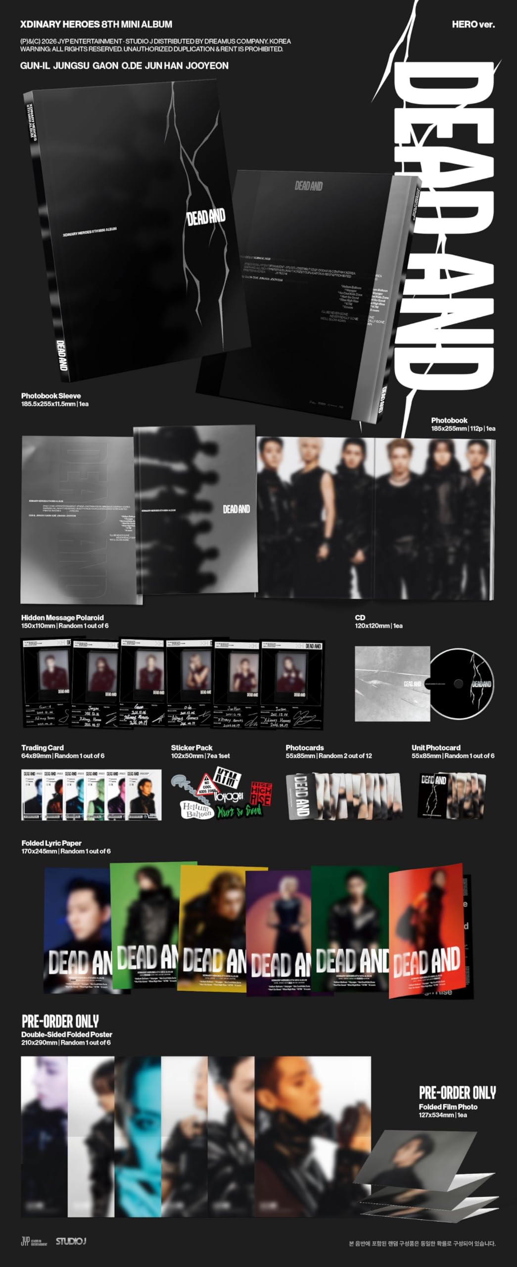 Xdinary-Heroes DEAD AND [Photobook Ver.] 8th Mini Album (HERO Ver.) :  Amazon.co.uk: Home & Kitchen