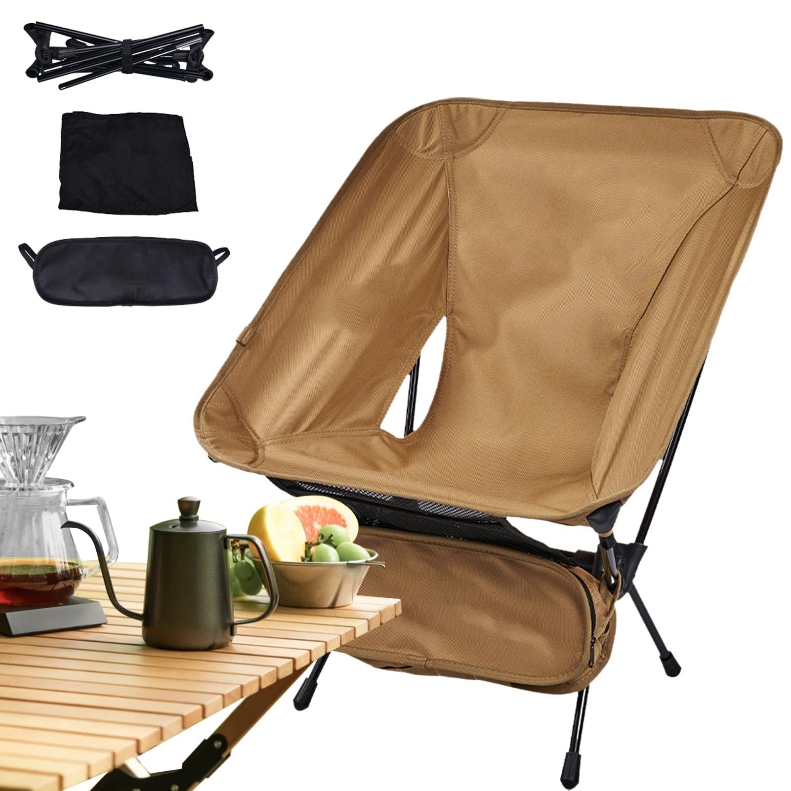 Sedia da spiaggia portatile | Sedile ergonomico pieghevole | Sedia da campeggio pieghevole leggera | Zaino Sedile da spiaggia Sedia da esterno compatta Sedile da trekking pieghevole Como
