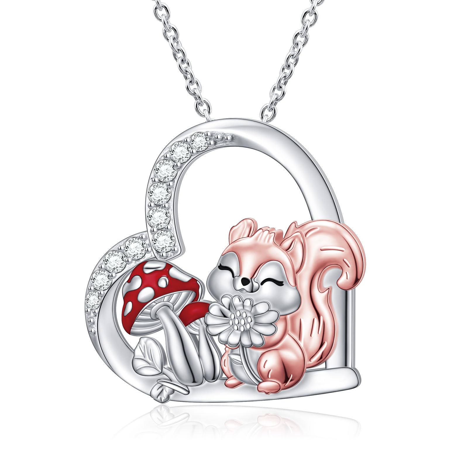 S925 Sterling Silver Cute Animal Pendant Necklace for Women Jewelry