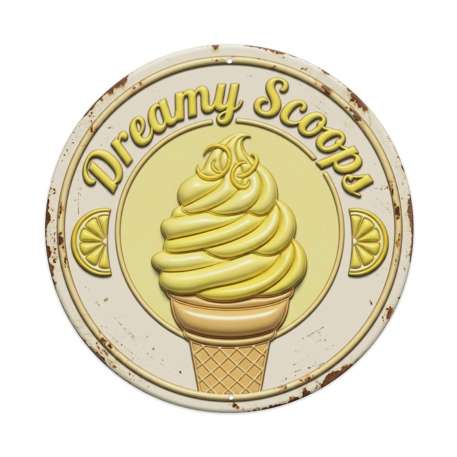 Dreamy Scoops Gelato Vintage Metal Tin Sign