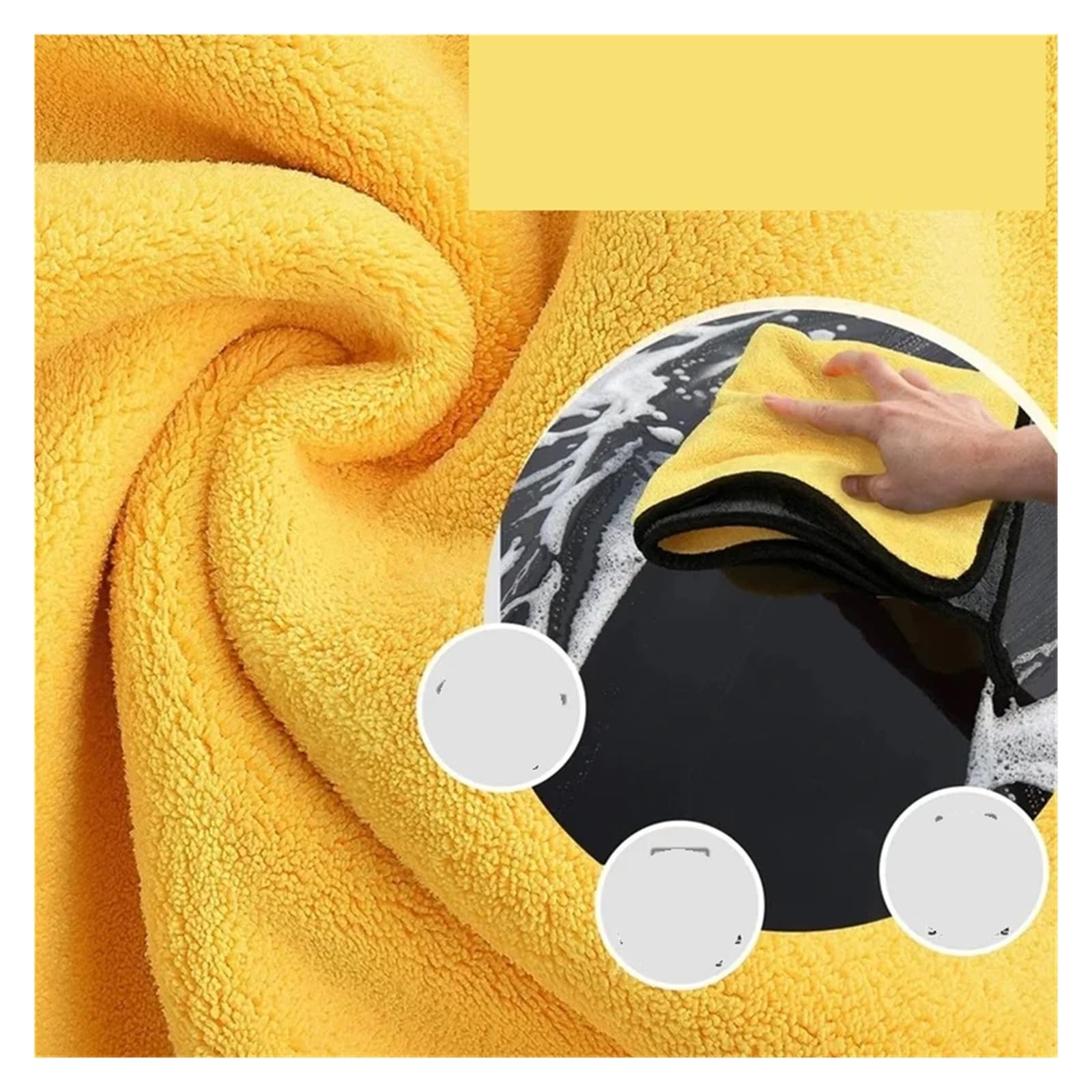 Microfiber Cleaning Towels for Cars - Professional Detailing Cloths - 1 2 6 Pack Car Drying and Washing — view 4