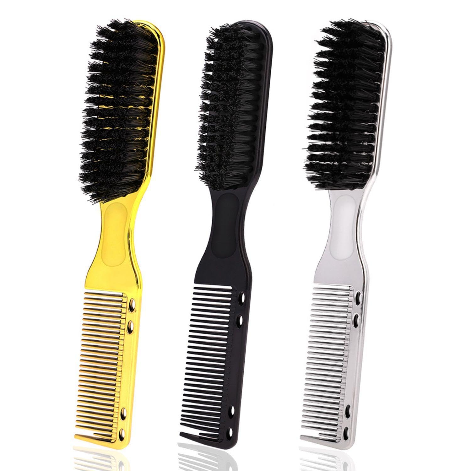 3 Pieces Of Barber Brushes, Barber Accessories, Hairdressing Comb, Beard Styling Brush for Hair Cutting Men'S Hair Comb