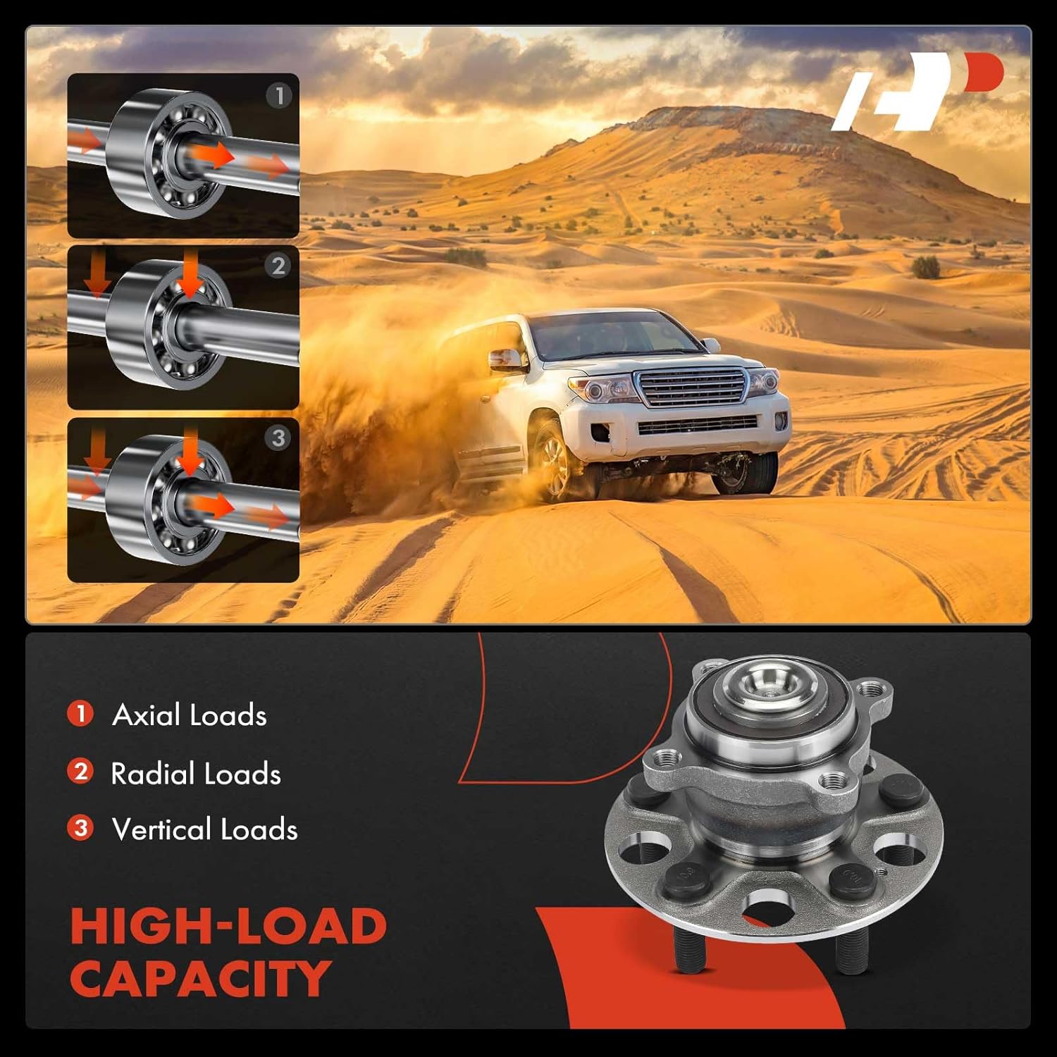 A-Premium 2 x Rear Wheel Bearing and Hub Assembly with 5-Lug Compatible with Acura TL 2009 2010 2011 2012 2013 2014