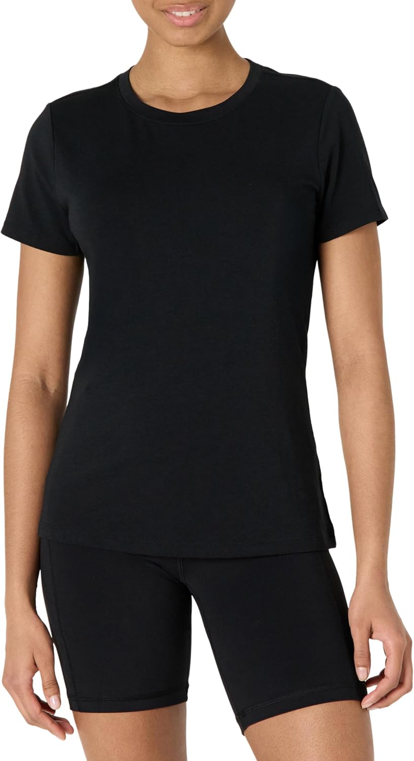 Lightweight Cotton Crewneck T-Shirt for Women’s Yoga & Workouts