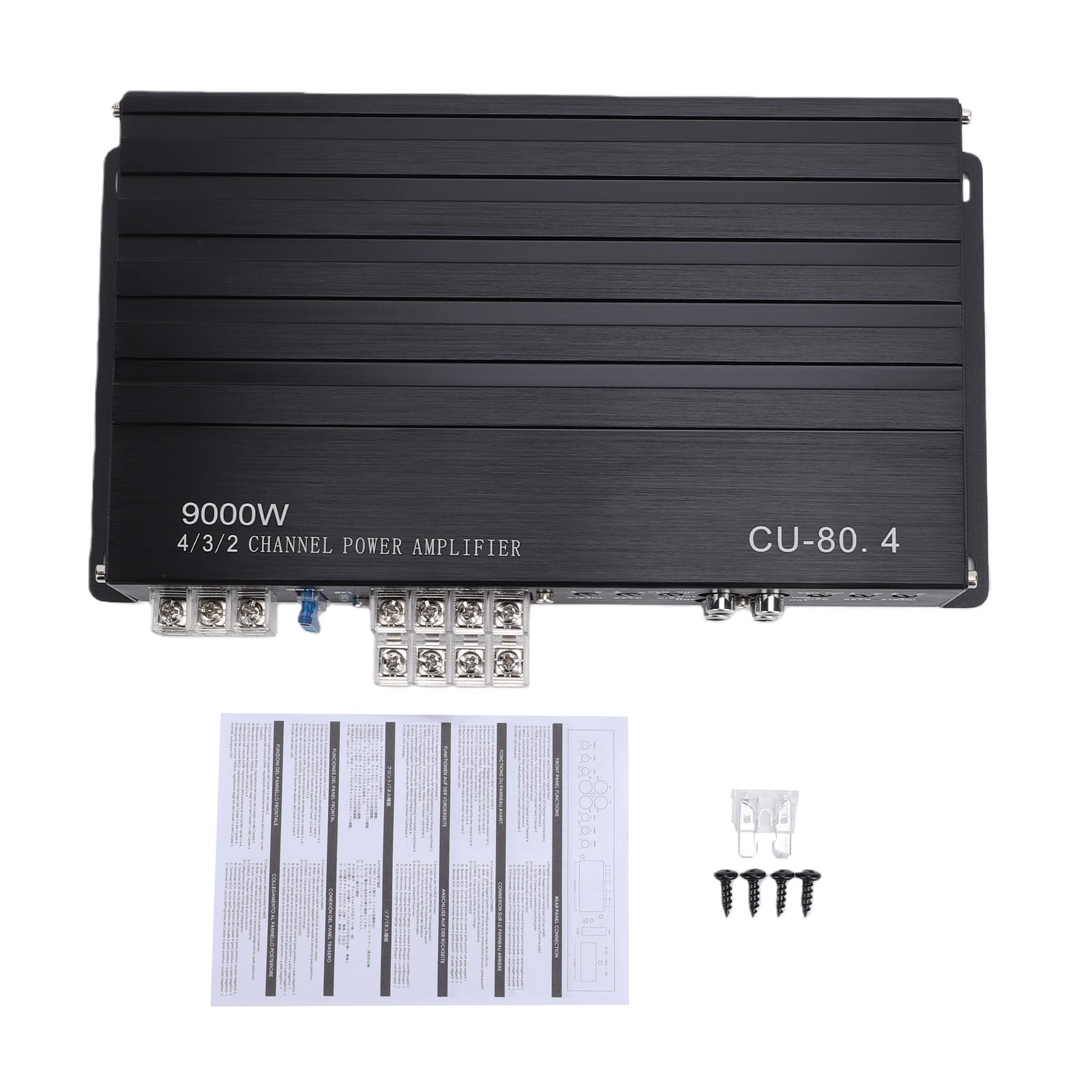 Garsent 4-kanałowy Wzmacniacz Samochodowy 270x170x40mm Stop Aluminium Wysokiej Mocy Czysty Bas Wzmacniacz Mocy dla DC 12V Samochód Ciężarowy łódź UTV Nagłośnienie Motocykla