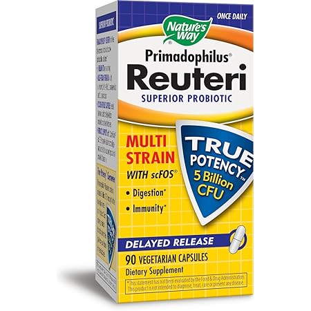 Nature's Way Primadophilus Reuteri Probiotics, 5 Billion CFU, 90 Capsules