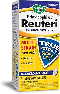 Nature's Way Primadophilus Reuteri Probiotics, 5 Billion CFU, 90 Capsules