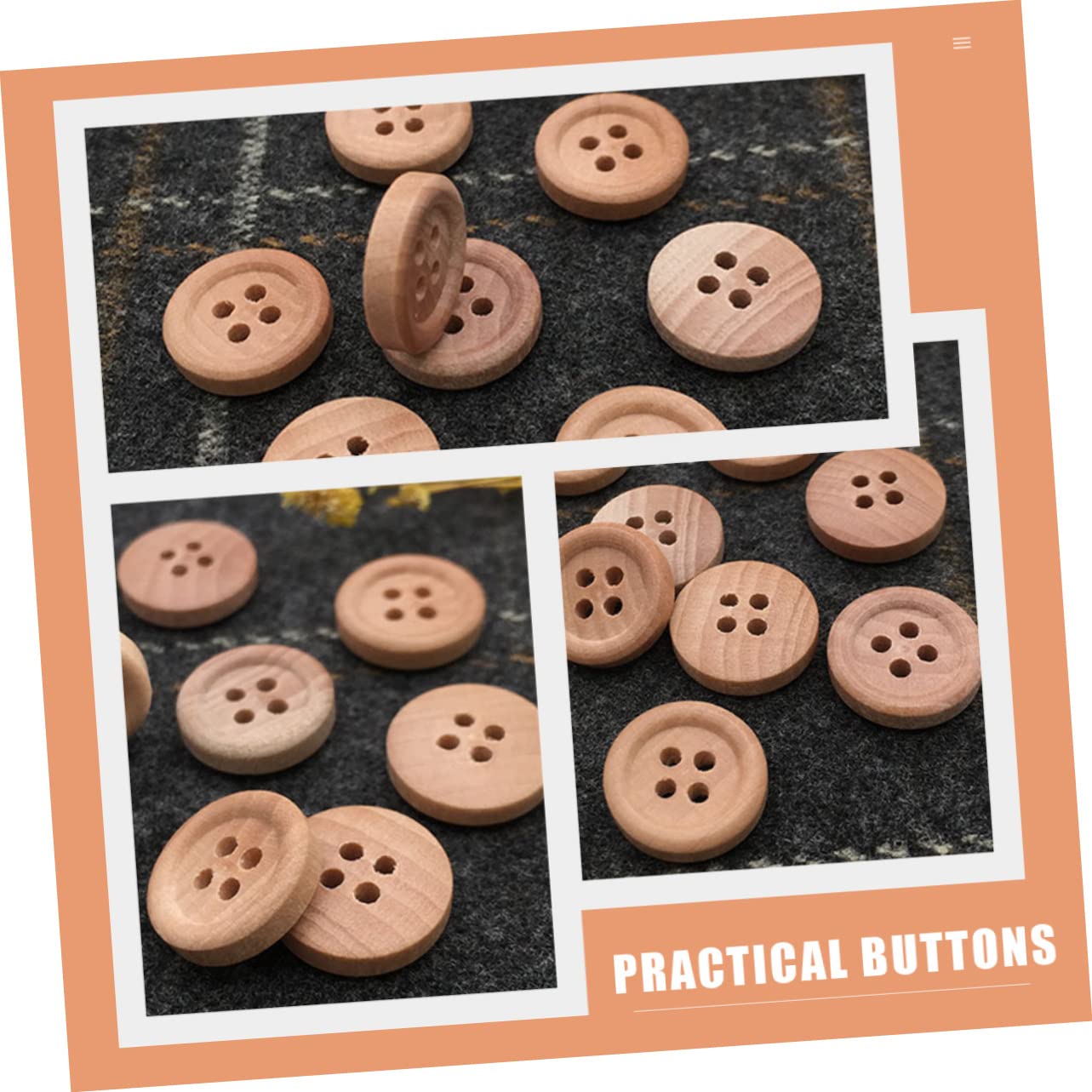 Guziki z żywicy do rękodzieła, 50 szt. Kolorowych guzików dziennika Drewniane guziki Retro Decor Buttons