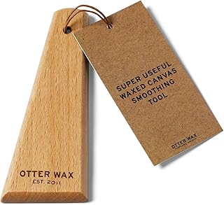 Otter Wax Waxed Canvas Smoothing Tool - Polished Hardwood Applicator for Fabric Waxing, Seam and Edge Cleaner, Leather Crevice Tool for Jackets, Hats, Bags, Boots