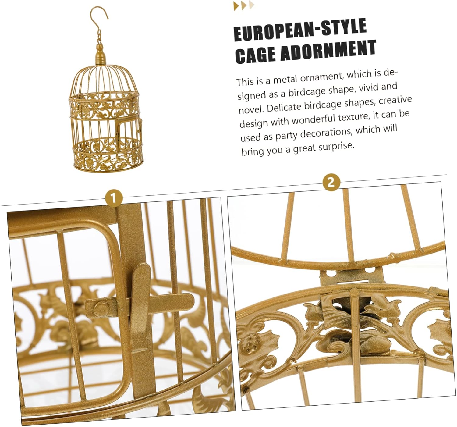 European Style Iron Birdcage Decor for Weddings and Events Elegant Decorative Cage for Centerpieces Home Decor and Party Photo Props