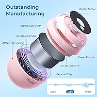 Vista 5 de Ultrasonic Retainer Cleaner Machine, 45kHz Dental Cleaning Pod for Denture, Mouth Guard, Night Guard, Aligner, Braces, Toothbrush, 200ML Denture