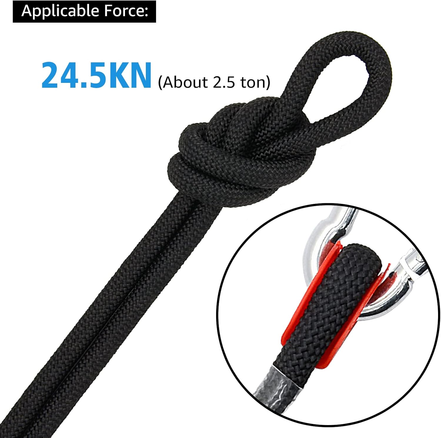 Alicacho 12mm Climbing Rope 10M(32ft) 20M(64ft) 30M(96ft) 40M(131ft) 50M (164ft) Outdoor Static Rock Climbing Rope, Escape Rope Ice Climbing Equipment Fire Rescue Rope : Sports & Outdoors