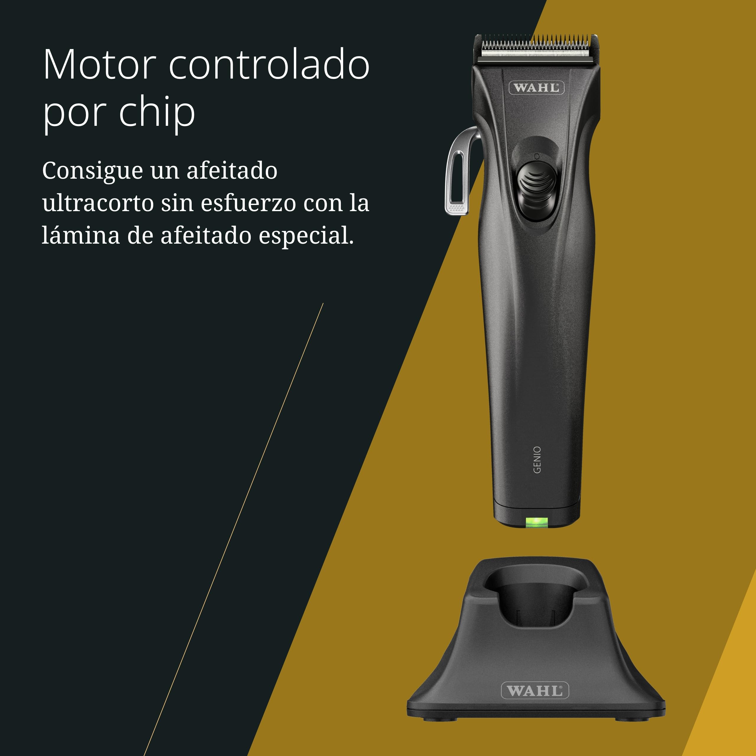 Wahl Genio, Cortapelos Profesional Inalámbrico, hasta 120 Minutos | Cortapelos Inalámbrico, Cuchilla de Diamante con Palanca Taper 0,8 a 1,8 mm, Revestimiento Carbono, hasta 120 Minutos, LED