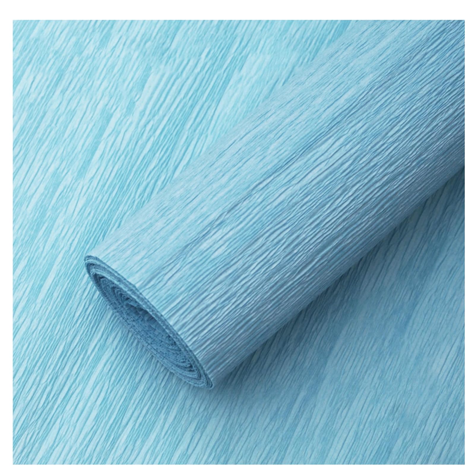 Crepe Paper Roll (17Inch x 8.2Ft/2Rolls), Heavy Papel Crepe Set Multi-Color, Crepe Paper for Birthday Wedding Party Decoration DIY Craft (Azure Blue)
