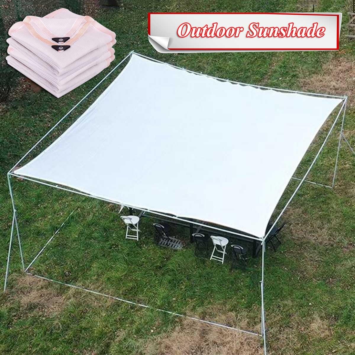 Wysokiej jakości tkanina przeciwsłoneczna z przelotkami, do ogrodu, siatka 55% ochrona przed promieniowaniem UV, różne rozmiary, 1 x 2 m, 2 x 2 m, 2 x 5 m, 2 x 8 m, 3 x 5 m, 4 x 6 m, 6 x 10 m