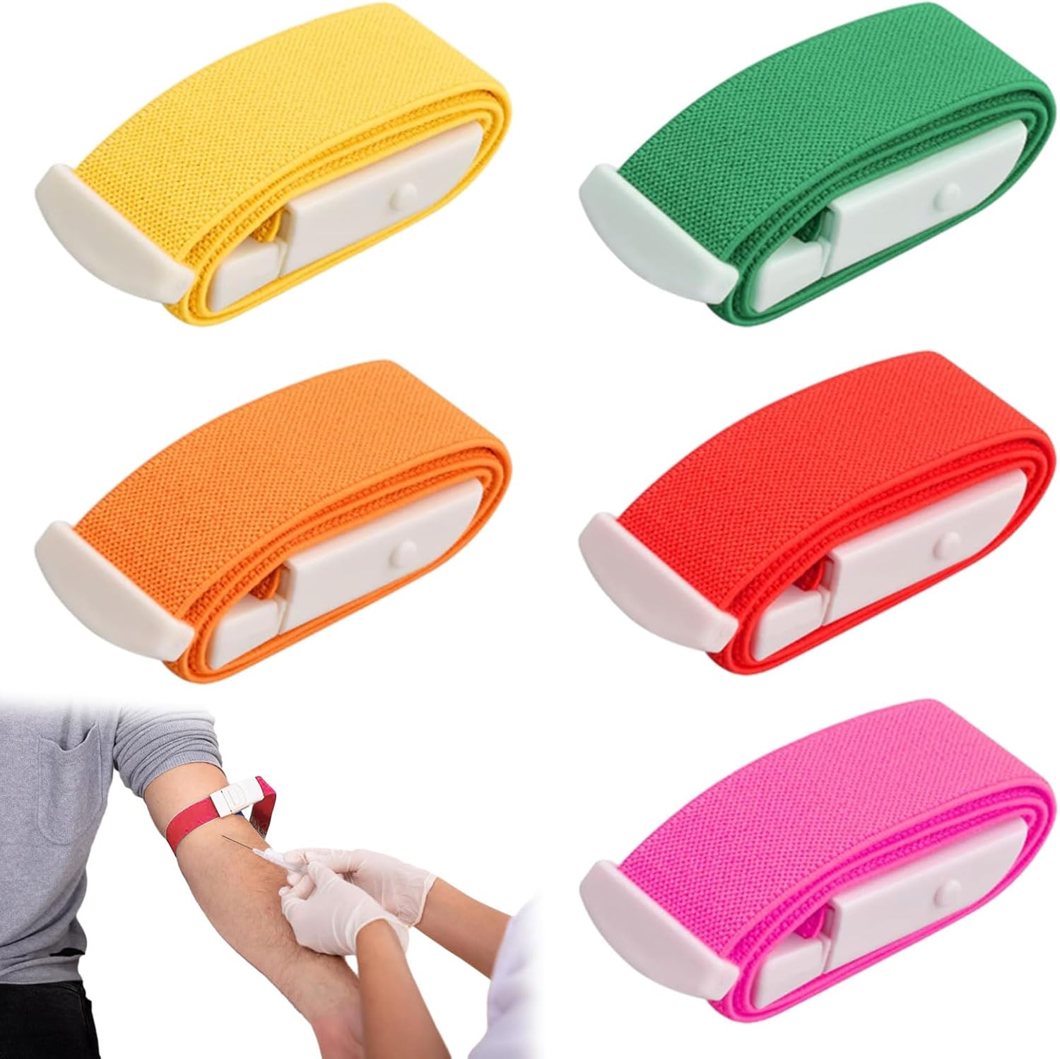 Tourniquet First Aid,5 PCS Buckle Tourniquets for Nurses Adjustable